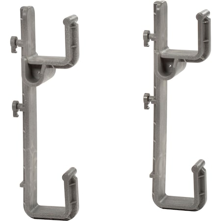 Global Industrial Accessory Square Hooks, 2-3/8 Deep, for Industrial Service Carts, Structural Foam, 2PK 800301